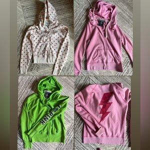 Three Victoria Secret Pink Hoodies